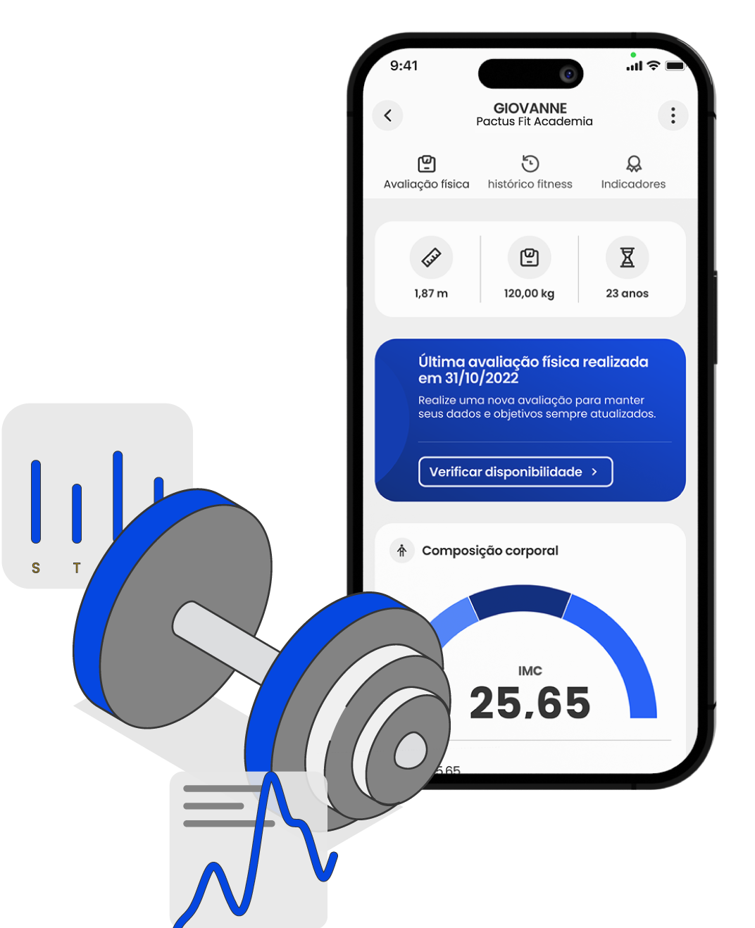 Execução de treino no app
